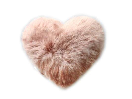 Long Wool Double Sided Heart Cushion