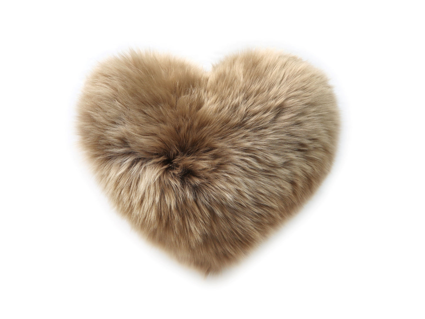 Long Wool Double Sided Heart Cushion